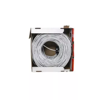 FTP kabel LYNX REELEX AIR, Cat5E, drát, PVC, Eca, šedý, 305m