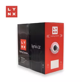 LYNX UTP kabel, Cat6, LSOH, celoměděný, vnitřní, šedý, box 305m