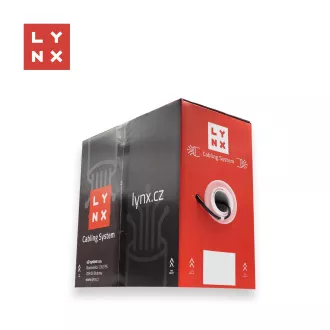 LYNX UTP kabel, Cat6, PE (Fca), celoměděný, venkovní, černý, box 305m