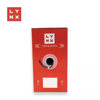 LYNX UTP kabel, Cat6, PE (Fca), celoměděný, venkovní, černý, box 305m