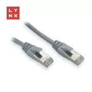 LYNX FTP patch kabel Cat5e PVC, CCA, 1m, šedý (balení obsahuje 10ks)