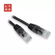 LYNX UTP patch kabel Cat5e, PVC, CCA, 1m, černý (balení obsahuje 10ks)