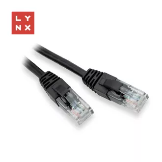 LYNX UTP patch kabel Cat5e, PVC, CCA, 1m, černý (balení obsahuje 10ks) LYNX UTP patch kabel Cat5e, PVC, CCA, 1m, černý (balení obsahuje 10ks)