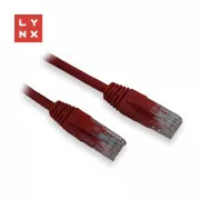 LYNX UTP patch kabel Cat5e, PVC, CCA, 1m, červený (balení obsahuje 10ks)