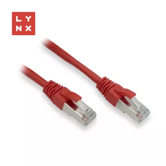 LYNX FTP patch kabel Cat5e PVC, CCA, 0, 1m, červený (balení obsahuje 10ks)