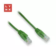 LYNX UTP patch kabel Cat5e, PVC, CCA, 1m, zelený (balení obsahuje 10ks)