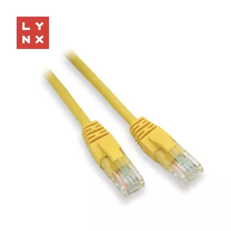 LYNX UTP patch kabel Cat5e, PVC, CCA, 3m, žlutý LYNX UTP patch kabel Cat5e, PVC, CCA, 3m, žlutý