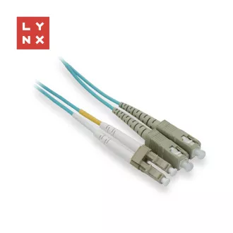 LYNX duplexní patch kabel MM, OM3, LC/SC, 50/125µm, 5m LYNX duplexní patch kabel MM, OM3, LC/SC, 50/125µm, 5m
