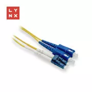 LYNX duplexní patch kabel SM, OS2, LC/SC, 9/125µm, 3m