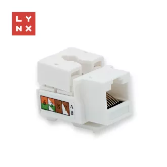 LYNX keystone UTP Cat5e, 90 stp., bílý
