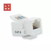 LYNX keystone UTP Cat6, samozařezávací, 90stp., bílý