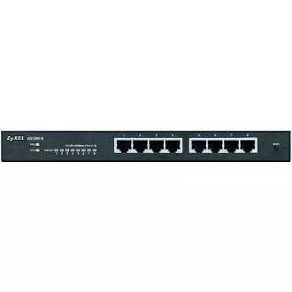 Zyxel GS1900-8 8-port Desktop Gigabit Web Smart switch: 8x Gigabit metal, IPv6, 802.3az (Green), fanless v2