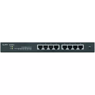 Zyxel GS1900-8 8-port Desktop Gigabit Web Smart switch: 8x Gigabit metal, IPv6, 802.3az (Green), fanless v2