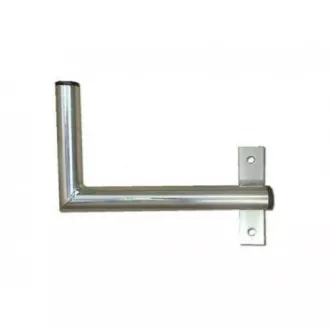 Držák antény na zeď u okna s pásem, pravé uchycení, galvanický zinek, délka 25cm, průměr 3, 2cm