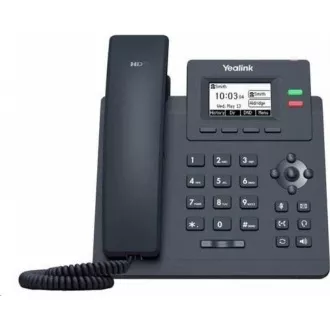 Yealink SIP-T31 IP telefon, 2, 3" 132x64 grafický, 2x RJ45 10/100, 2x SIP, s adaptérem