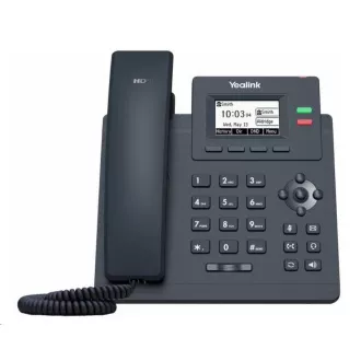 Yealink SIP-T31G IP telefon, 2, 3" 132x64 grafický, 2x RJ45 10/100/1000, PoE, 2x SIP, s adaptérem Yealink SIP-T31G IP telefon, 2, 3" 132x64 grafický, 2x RJ45 10/100/1000, PoE, 2x SIP, s adaptérem