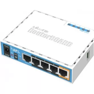MikroTik hAP, 650MHz CPU, 64MB RAM, 5x LAN, integr. 2.4GHz Wi-Fi, WPS, vč. L4