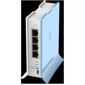 MikroTik hAP Lite (tower), 650MHz CPU, 32MB RAM, 4x LAN, integr. 2.4GHz Wi-Fi, WPS, vč. L4
