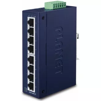 Planet switch ISW-801T, 8x 10/100, DIN, IP30, rozšířený teplotní rozsah -40~75 st.C