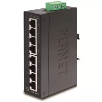 Planet switch ISW-801T, 8x 10/100, DIN, IP30, rozšířený teplotní rozsah -40~75 st.C