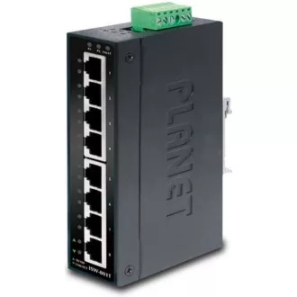 Planet switch ISW-801T, 8x 10/100, DIN, IP30, rozšířený teplotní rozsah -40~75 st.C