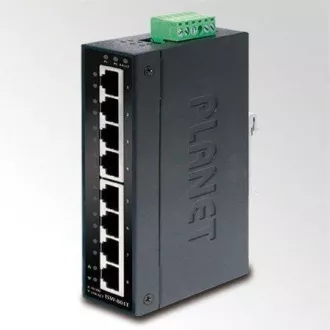 Planet switch ISW-801T, 8x 10/100, DIN, IP30, rozšířený teplotní rozsah -40~75 st.C