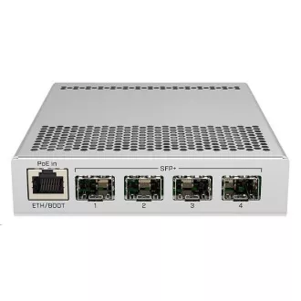 MikroTik Cloud Router Switch CRS305-1G-4S+IN, Dual Boot (SwitchOS, RouterOS), 800MHz, 512MB RAM, 4xSFP+, vč.L5