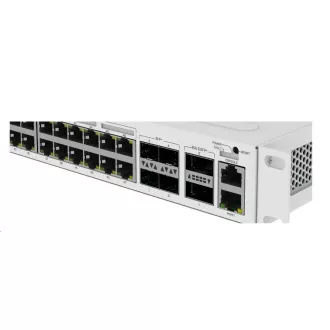 MikroTik Cloud Router Switch CRS354-48P-4S+2Q+RM, 650MHz CPU, 64MB, 1x10/100, 48xGLAN(PoE), 4xSFP+, 2xQSFP, vč. L5