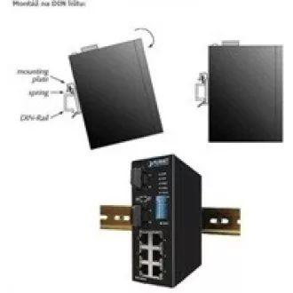 Planet switch IGS-801T, průmysl.verze 8x10/100/1000, DIN, IP30, -40 až 75°C, 12-48V Planet switch IGS-801T, průmysl.verze 8x10/100/1000, DIN, IP30, -40 až 75°C, 12-48V