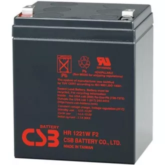 CSB 12V 5, 1Ah olověný akumulátor HighRate F2 (HR1221WF2)