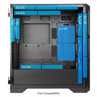CHIEFTEC skříň APEX AIR, E-ATX, 1x USB-C 3.2, 2x USB 3.0, 3x 140mm Fan, černá CHIEFTEC skříň APEX AIR, E-ATX, 1x USB-C 3.2, 2x USB 3.0, 3x 140mm Fan, černá
