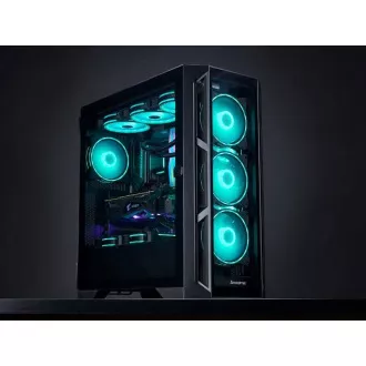 CHIEFTEC skříň APEX, E-ATX, 1x USB-C 3.2, 2x USB 3.0, 4x 120mm ARGB Fan, ARGB Hub, černá
