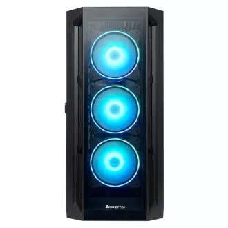 CHIEFTEC skříň APEX, E-ATX, 1x USB-C 3.2, 2x USB 3.0, 4x 120mm ARGB Fan, ARGB Hub, černá