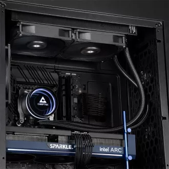 CHIEFTEC vodní chlazení CPU Iceberg 240 Dark, 2x120mm, ARGB vodní blok, LGA1851, AM5, černá
