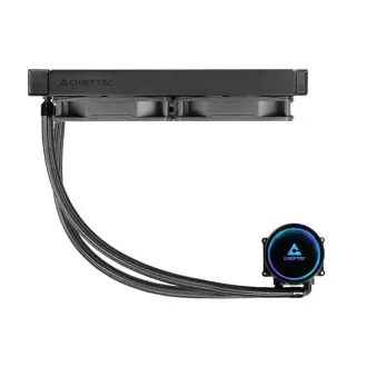 CHIEFTEC vodní chlazení CPU Iceberg 240 Dark, 2x120mm, ARGB vodní blok, LGA1851, AM5, černá