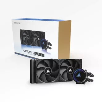 CHIEFTEC vodní chlazení CPU Iceberg 240 Dark, 2x120mm, ARGB vodní blok, LGA1851, AM5, černá