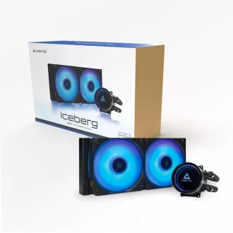 CHIEFTEC vodní chlazení CPU Iceberg 240, 2x120mm ARGB, ARGB vodní blok, LGA1851, AM5, černá