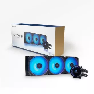 CHIEFTEC vodní chlazení CPU Iceberg 360, 2x360mm ARGB, ARGB vodní blok, LGA1851, AM5, černá