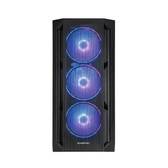 CHIEFTEC skříň APEX LUMO, E-ATX, 1x USB-C 3.2, 2x USB 3.0, 4x 140mm ARGB Fan, ARGB Hub, černá