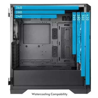 CHIEFTEC skříň APEX LUMO, E-ATX, 1x USB-C 3.2, 2x USB 3.0, 4x 140mm ARGB Fan, ARGB Hub, černá