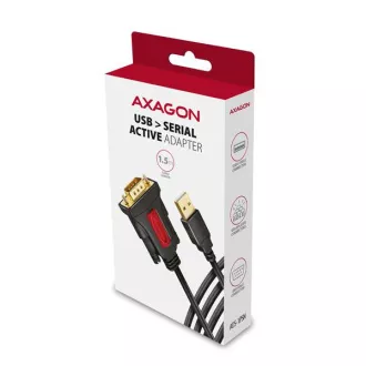 AXAGON ADS-1PSN, USB-A 2.0 - sériový RS-232 DB9-M Prolific adaptér / kabel 1.5m