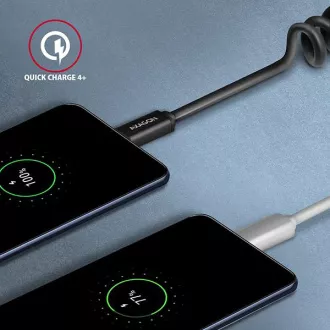 AXAGON BUCM-CM20TB, TWISTER kabel USB-C <-> USB-C, 1.1m, USB 2.0, PD 60W 3A, ALU, tpe, černý