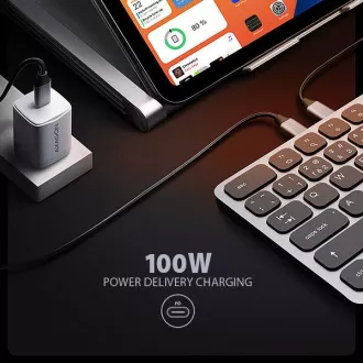 AXAGON HMC-KB-CS, USB 5Gbps hub s CZ/SK klávesnicí, HDMI 4K/60Hz, 3x USB-A, SD/mSD, audio, PD 100W, kabel USB-C 60cm