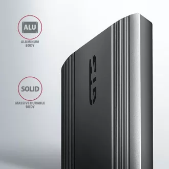 AXAGON EEM2-GTS2, USB-C 10Gbps - M.2 NVMe & SATA SSD kovový THIN box, bezšroubkový