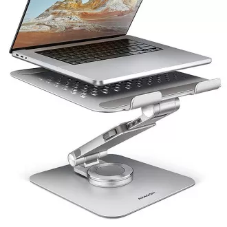 AXAGON STND-LR hliníkový stojan na notebook 10"-17.3" nastavitelná výška a úhel, otočný, šedý