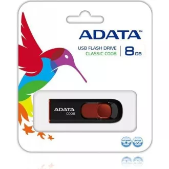 ADATA Flash Disk 8GB C008, USB 2.0 Classic, černá ADATA Flash Disk 8GB C008, USB 2.0 Classic, černá