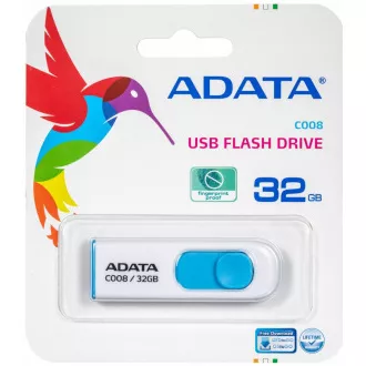 ADATA Flash Disk 32GB C008, USB 2.0 Classic, bílá