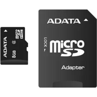 ADATA MicroSDHC karta 8GB Class 4 + SD adaptér ADATA MicroSDHC karta 8GB Class 4 + SD adaptér