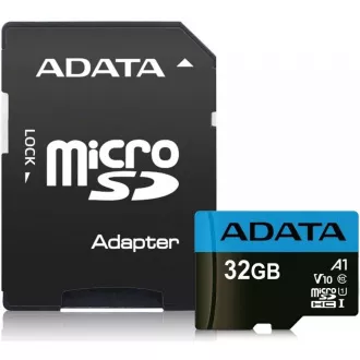 ADATA MicroSDHC karta 32GB UHS-I Class 10 + SD adaptér, Premier ADATA MicroSDHC karta 32GB UHS-I Class 10 + SD adaptér, Premier