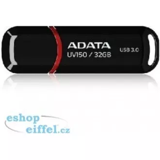 ADATA Flash Disk 32GB UV150, USB 3.1 Dash Drive (R:90/W:20 MB/s) černá
